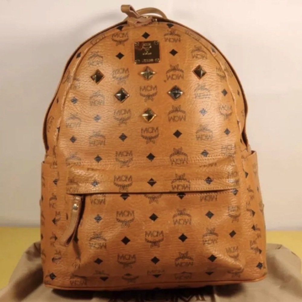 Authentic MCM Backpack Cognac